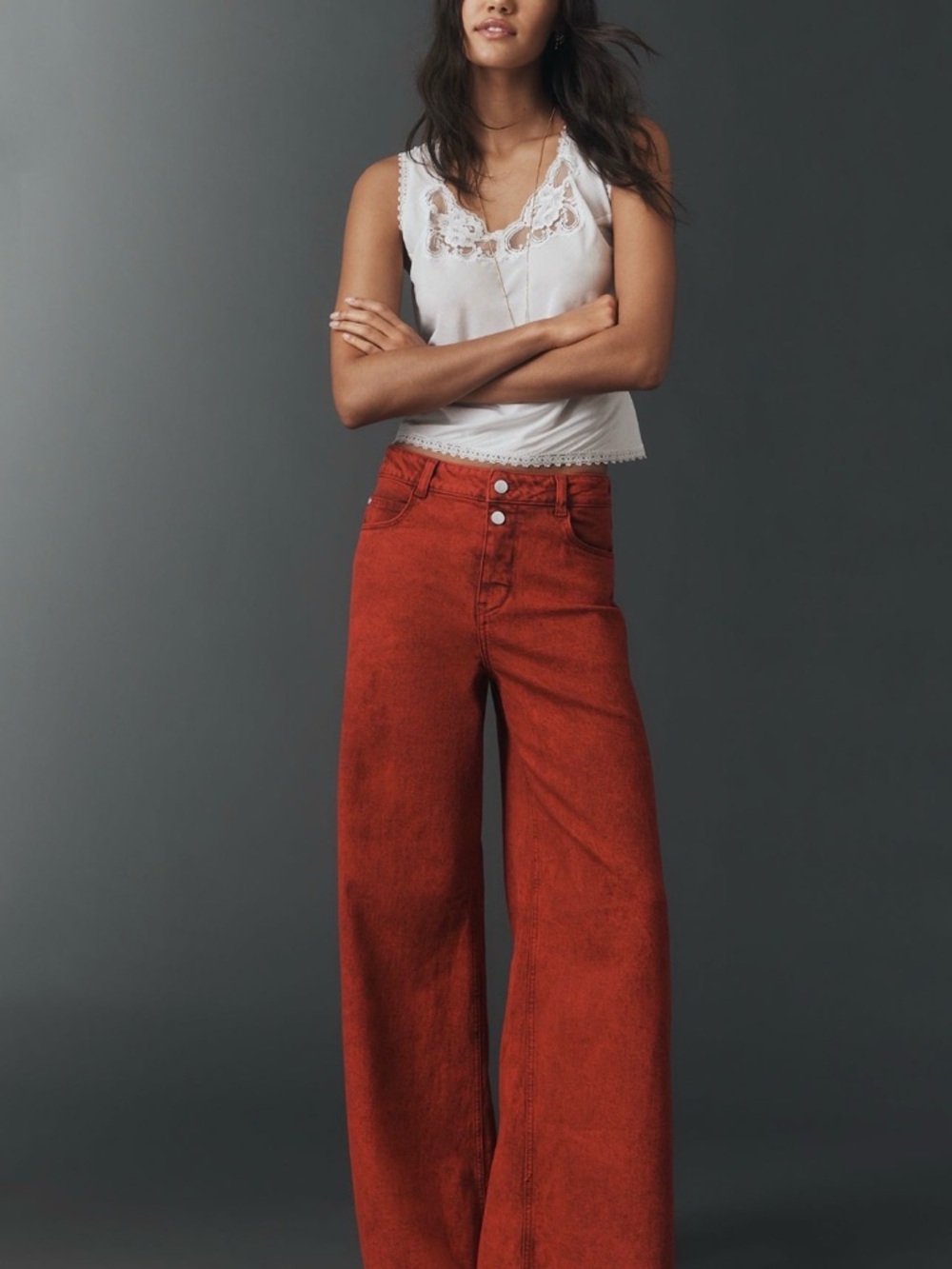 Pilcro Mid-Rise Ultra-Wide-Leg Jeans